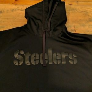 Mens xxl blacked out Steelers hoodie